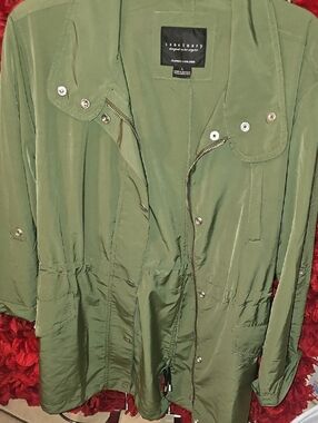 Sanctuary Olive Utility Anorak Jacket Size Large